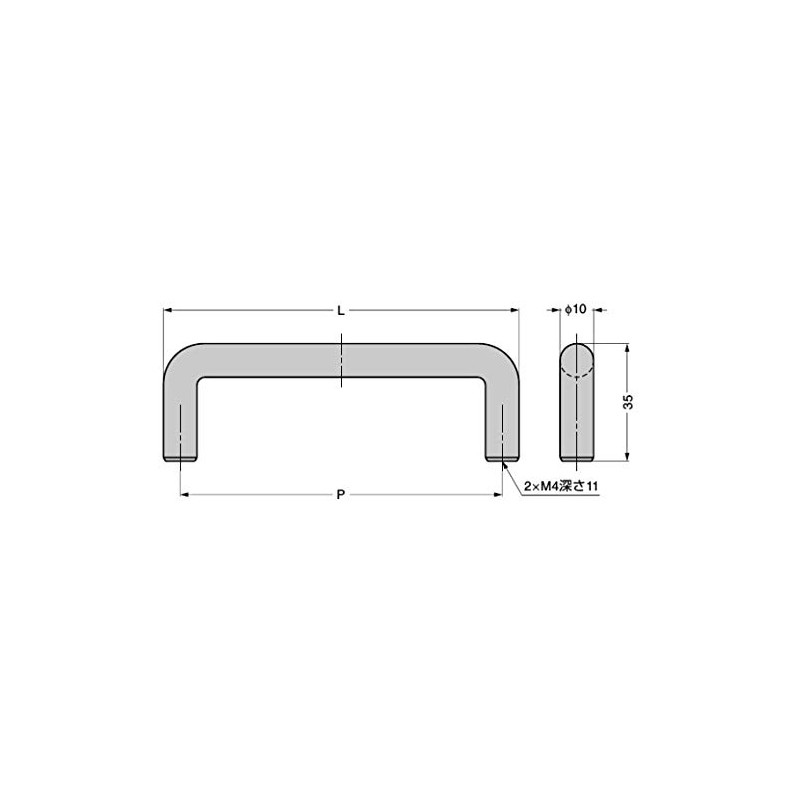 Sugatsune Industries (100036732) H-35-288-SM/Stainless Steel Handle H35288SM