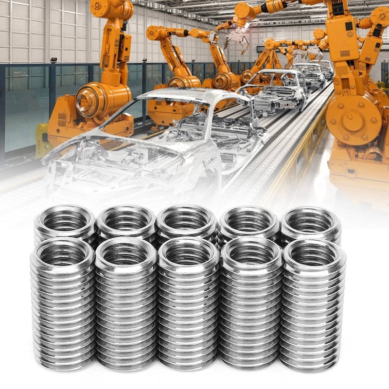 Reducing Nut 10pcs Threaded Insert Repair Nut Thread Slot M12