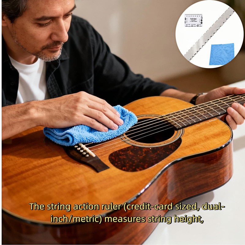 Hiiooweiyi 3 Pcs Notched Straight Edge Guitar Luthier Tool Kit,
