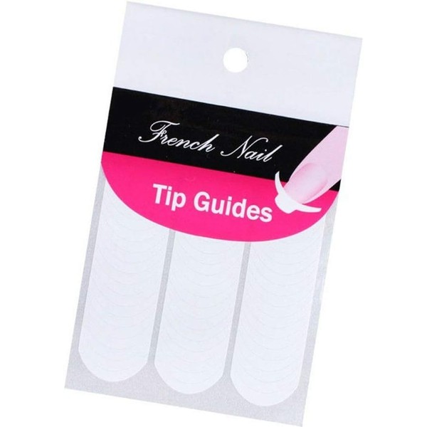 White Nail Art Sticker Set, 240 Pieces French Manicure Edge