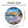 Constantplanet Palm Tree Clock Battery Operated 12 Inch - Glass