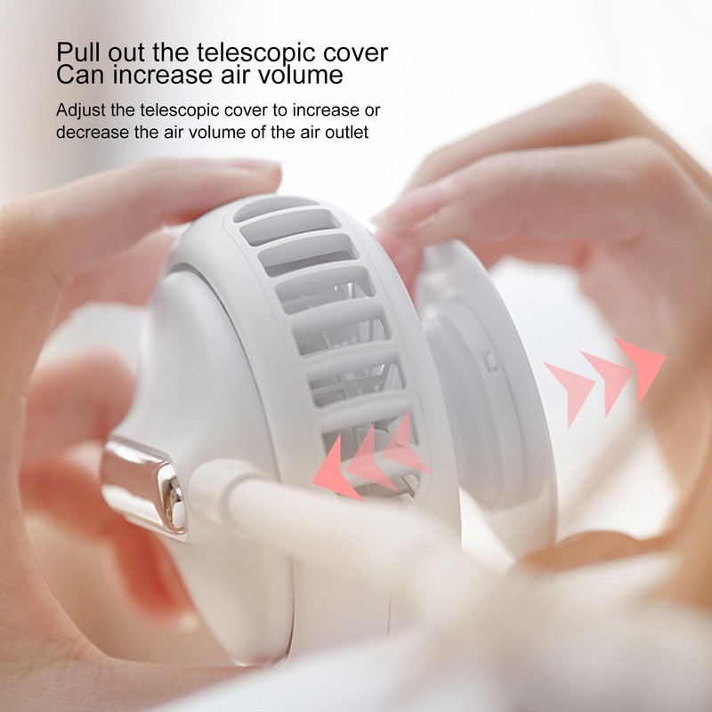 Mini Hands Free Fan USB Charging Hanging Neck Cooling Fan