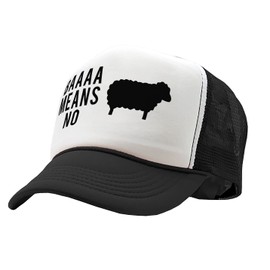 The Goozler baaaaaaaaa Significa no Oveja Parodia Joke Gag – Gorra de camión Adulto, Negro, Talla única