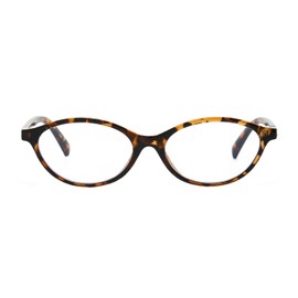 LJCZKA Oval Blue Light Blocking Glasses for Women Men Vintage Small Oval Y2K Frame Cat Eye Computer Eyeglasses Clear Lens (Leopard)