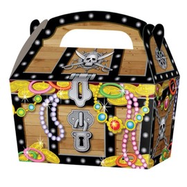 10 Pirate Chest Card Party Food or Treat Box | Kids Party Lunch Picnic Box