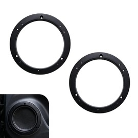 2 PCS 6 Inch Car Door Speaker Mounting Ring, ABS Plastic Speaker Spacer Adapter Ring, Car Audio Stable Shockproof Mounting Bracket, Universal for Most Cars (Black)