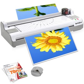 Laminator Machine 11X17 with 70Letter Size Laminating Sheets for A3/A4,13Inch Wide Thermal Hot&Cold 2Roller Lamination Laminated 3-5mil for Office Home School Teacher,with Paper Cutter,Corner Rounder
