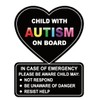 4x5.25 inch 5 PCS Child with Autism on Board Sticker