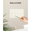 2-Pack Quad Toggle Light Switch Cover Plate, Almond Decorative Switch