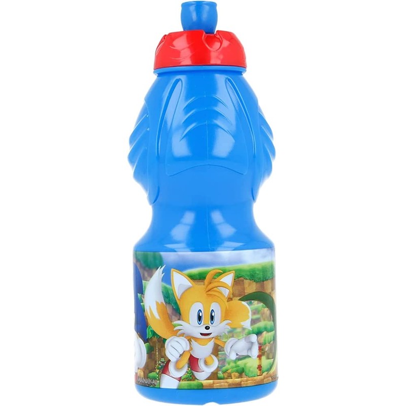 Sonic Reusable Plastic Water Bottle for Kids, BPA Free, 400ml