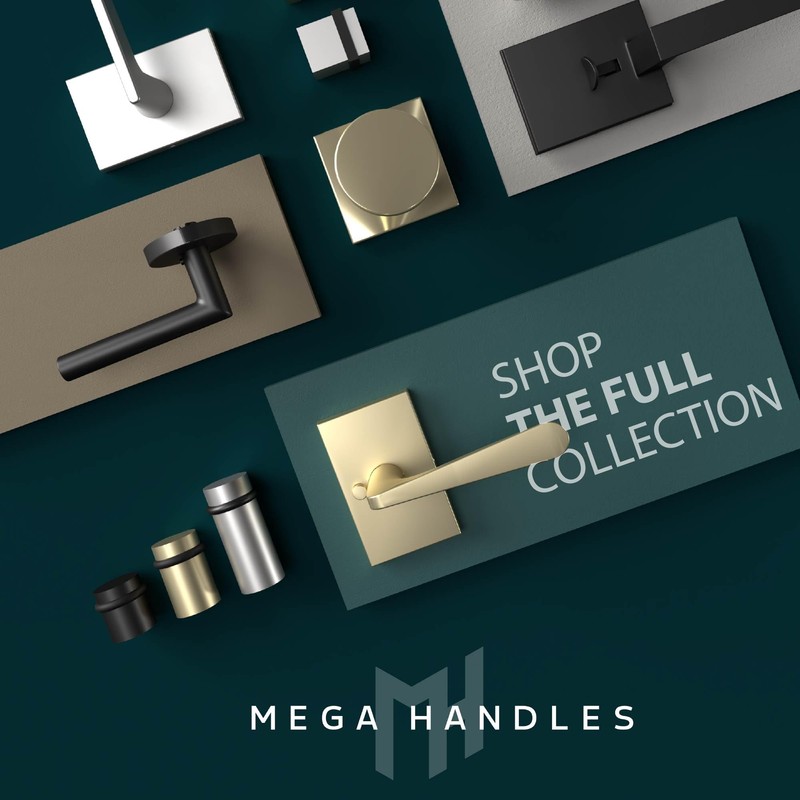 Mega Handles Laura Privacy Door Knobs - 1 Pack Reversible
