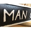 Antique Black Cast Iron Wall Garden Garage Gate Door Sign