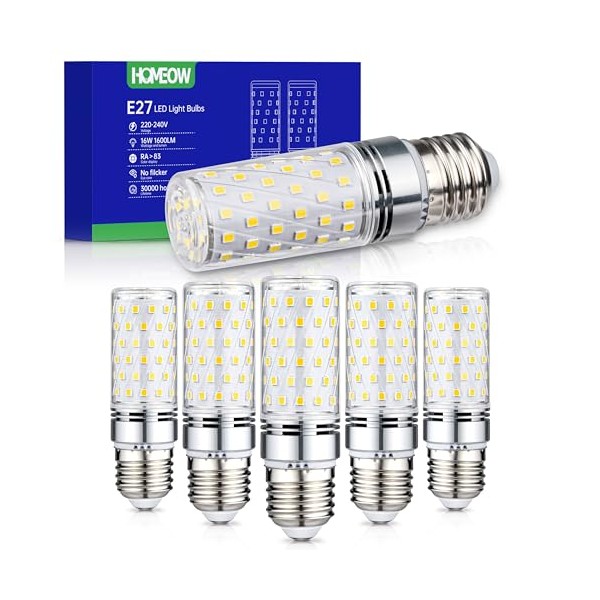 HOMEOW HOMEOW E27 LED Neutralwei? 4000K, Extra Hell 16W 1600LM