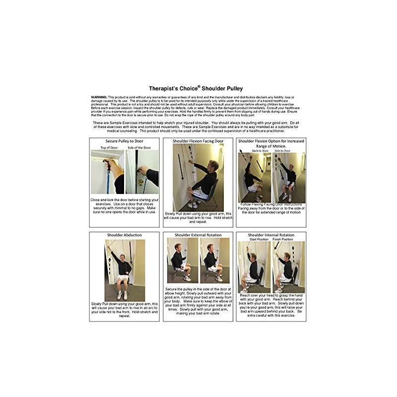 Therapist’s Choice® Shoulder Pulley, Over The Door: includes Basic Exercise