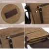 DASKING Retro Men's Small Canvas Briefcase Casual Cross Body Messenger