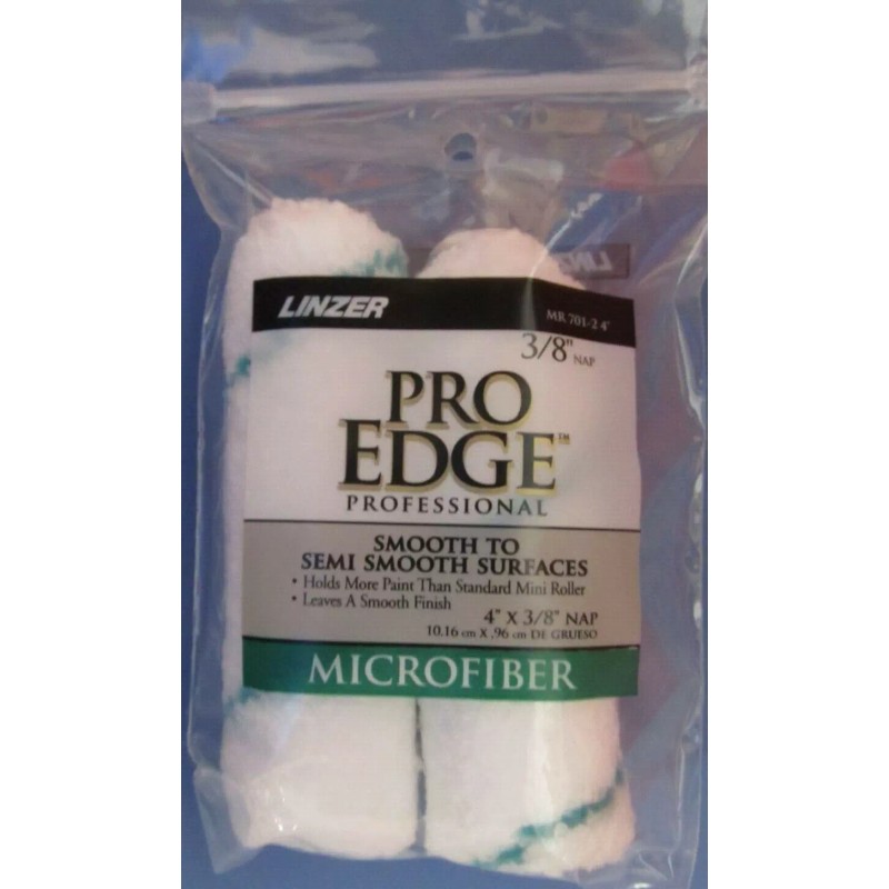 Linzer Pro Edge Microfiber Paint Roller Cover 3/8 NAP x