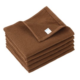 Muco Towel, Antibacterial, Deodorizing, Face Towel, Esthetics, Commercial Use, Quick Drying, Made in Japan, Set of 5 Same Color, Brown