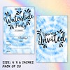 Foosproea Waterslide Birthday Invitations with Envelopes - Splash Party Invitation