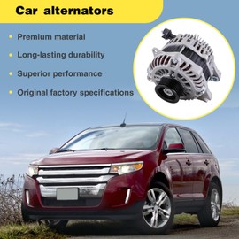 Alternator Replacement for 2007-2014 Fo-rd Edge 2010-2012 Taurus Fusion, Compatible for Lincoln MKS MKX MKZ 2007-2012 V6 3.5L 3.7L 150A 12V A003TJ2891CZ A003TJ1291 Car Alternator