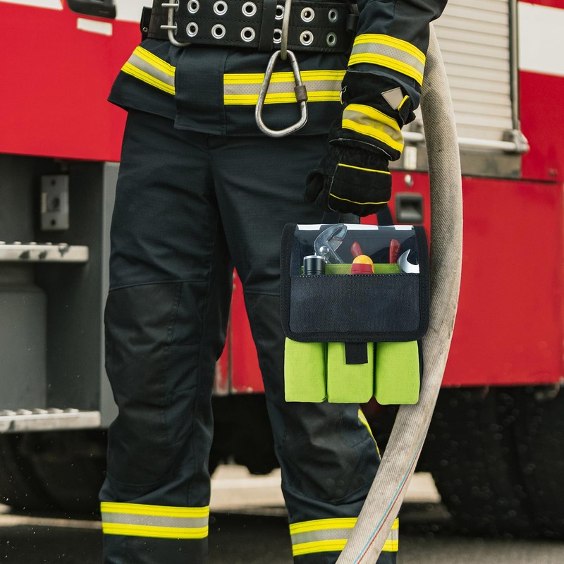 MELOTOUGH 7-Pocket Firefighter Tool Pouch with Carry Handle and Flap,