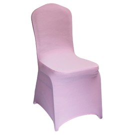 WELMATCH Pink Stretch Spandex Chair Covers - 12 PCS Banquet Events Party Universal Dining Decoration Scuba Elastic Chair Covers Premium (Pink, 12)
