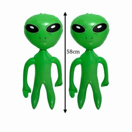 Pack of 2 Inflatable Aliens 64cm Green