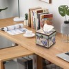 TOLIDA PU+ Wood Square Tissue Box Cover - Retro Household