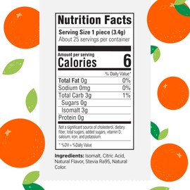 Stevita Hard Candy, Outrageous Orange - Pack of 6 - Sugar & Aspartame Free - Naturally Flavored & Sweetened - Non-GMO, Gluten Free, Keto Friendly