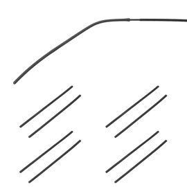 PATIKIL 4 Pairs Eye Glass Replacement Temples, Silicone Anti-Slip Eyeglass End Tips Glasses Retainers Fits 1-1.2mm for Round Thin Metal Eyeglass Sunglasses Temple, Style5 Black