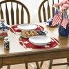 Artoid Mode Red Stars Patriotic 4th of July Round Placemats