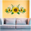 Sunflower Wall Decal - 12 X 24Inch Waterproof Sunflowers Stickers