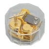 Music Box Polygon Shape Transparent Golden Relaxing Acrylic Metal Clear