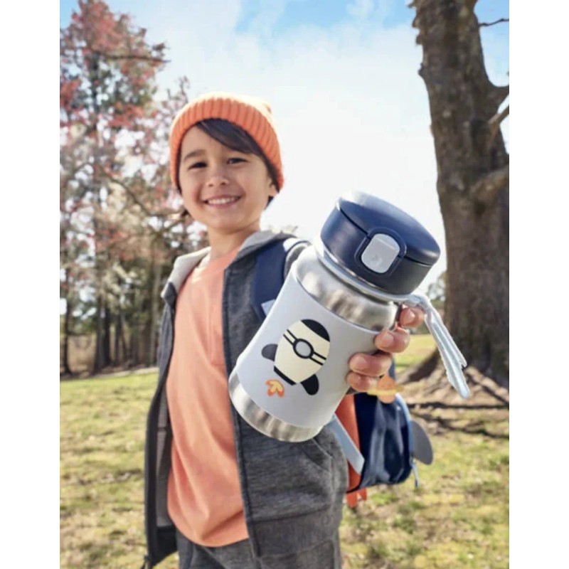 Vaso Termo Infantil Popote Acero Inoxidable Skip Hop® 350ml Azul