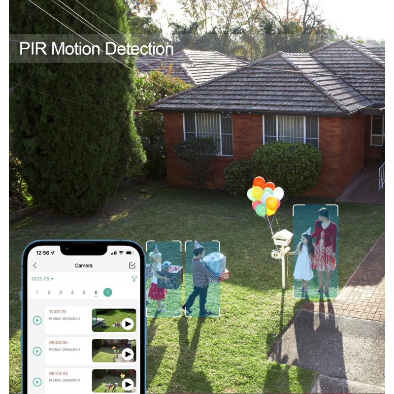 Sansco 3pcs HD 4MP Wireless Solar Power WiFi Outdoor Security