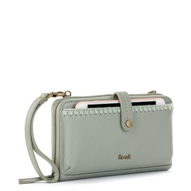 The Sak Women's Iris Smartphone Crossbody Large Bag in Leather, Convertible Wristlet Purse Design, Meadow 1, One Size