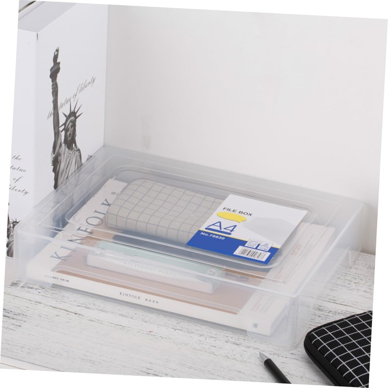 Operitacx Box Portable Art Scrapbook Storage Box Desktop Organiser File