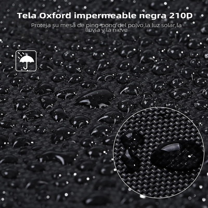 Funda para Mesa de Ping-Pong,Oxford 600D Cubierta Plegable Tenis de
