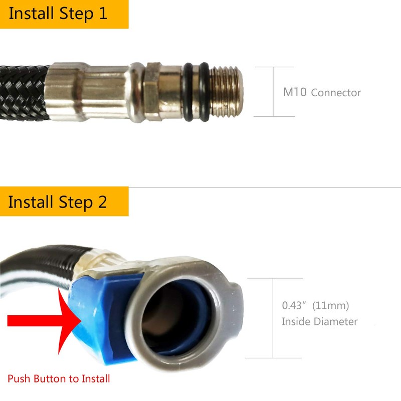 TRUSTMI Quick Connect Water Supply Hose, 24-inch Widespread Bathroom Faucet