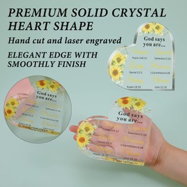 Baptism Gifts for Women Men -Acrylic Christian Religious Gifts for Teens Stocking Stuffers for Girl Boy Gifts for Goddaughter Godson Bible Verse Decor Gift for Friends Christmas Gifts for Her Him