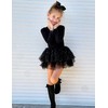 Zaclotre Girls Ballet Leotards 4-Layers Tiered Long Sleeve Dance Tutu
