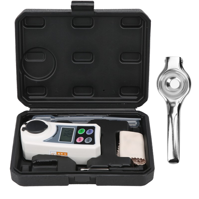 Digital Brix Refractometer Portable Handheld Digital Sugar Salinity Meter for