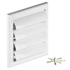 White Gravity Grille 100 mm / 4 inch External Ducting