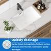 Modern White Porcelain Bathroom Sink - 20x14 Inch Rectangular Undermount