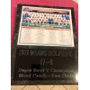 1972 Miami Dolphins perfect season plaque - New Lower Pricing!!