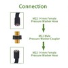 Maxmoral Pressure Washer Hose Quick Couplings M22 Metric Male Connector