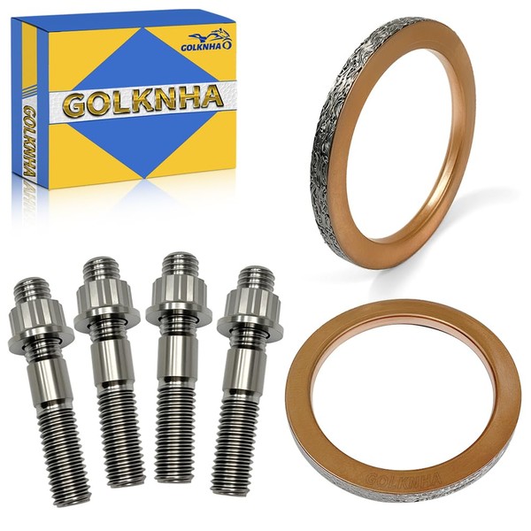 GOLKNHA Titanium Studs Nut Donuts Gaskets Ti Head Pipe Stud