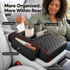 Auto Center Console Armrest Cushion With 2 Cup Holder PU