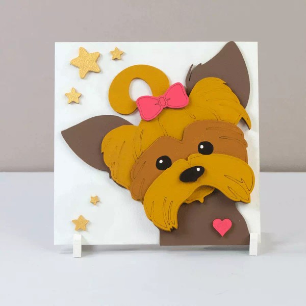Rosa Talent Doggy 3D Painting on Primed Fiberboard Set. Create