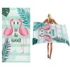 Flamingo Beach Towel, 180x80cm/70.87x31.5inch Extra Large Swimming Towel, 3X Super