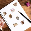 HDGSAFD 100 Cat Stickers, 1 Storage Bag, Funny Cat Stickers,